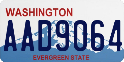 WA license plate AAD9064
