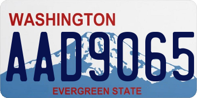 WA license plate AAD9065