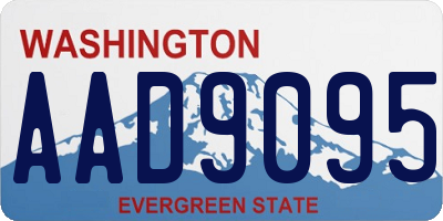 WA license plate AAD9095