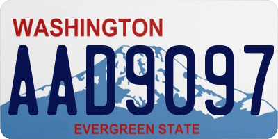 WA license plate AAD9097