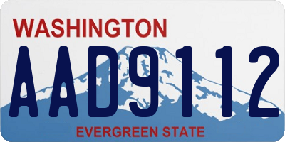 WA license plate AAD9112