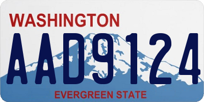 WA license plate AAD9124