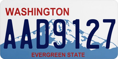 WA license plate AAD9127