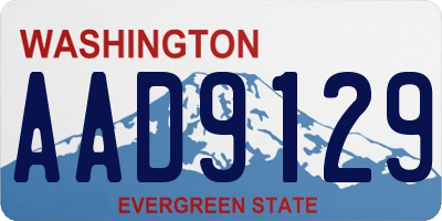 WA license plate AAD9129