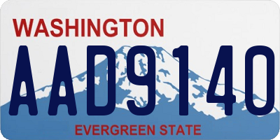 WA license plate AAD9140