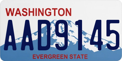 WA license plate AAD9145