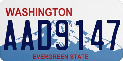 WA license plate AAD9147