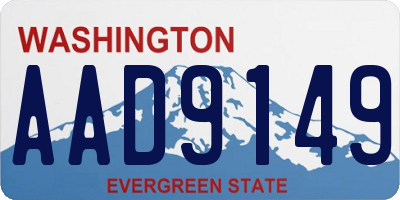 WA license plate AAD9149