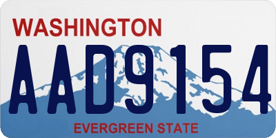 WA license plate AAD9154