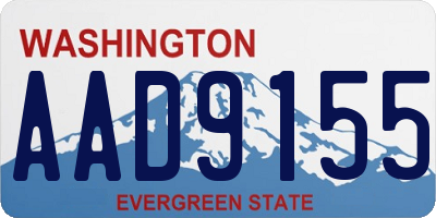WA license plate AAD9155