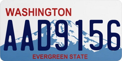 WA license plate AAD9156