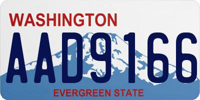 WA license plate AAD9166
