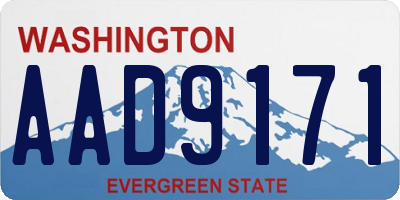 WA license plate AAD9171