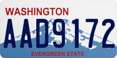 WA license plate AAD9172