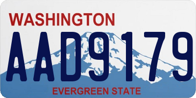 WA license plate AAD9179
