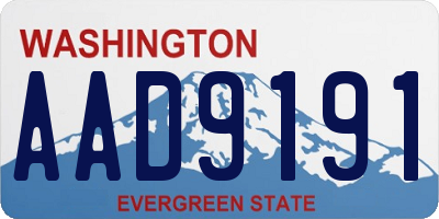 WA license plate AAD9191
