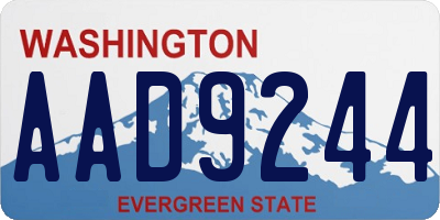 WA license plate AAD9244