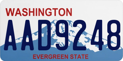 WA license plate AAD9248