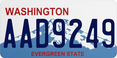 WA license plate AAD9249