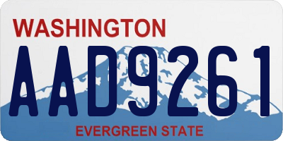 WA license plate AAD9261