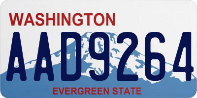 WA license plate AAD9264