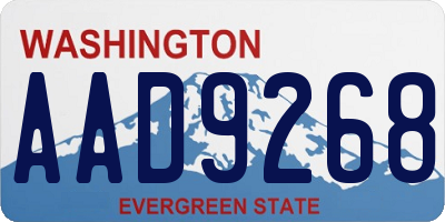 WA license plate AAD9268