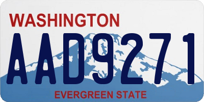 WA license plate AAD9271