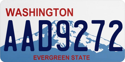 WA license plate AAD9272