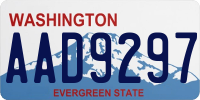 WA license plate AAD9297