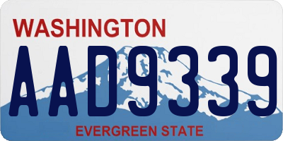 WA license plate AAD9339
