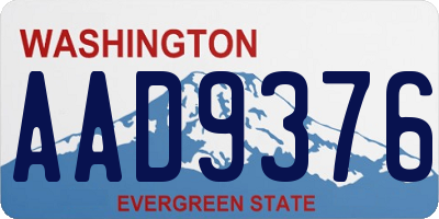 WA license plate AAD9376