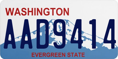 WA license plate AAD9414