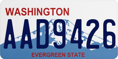 WA license plate AAD9426