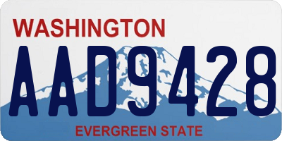 WA license plate AAD9428