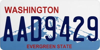 WA license plate AAD9429