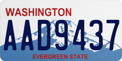 WA license plate AAD9437