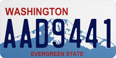 WA license plate AAD9441