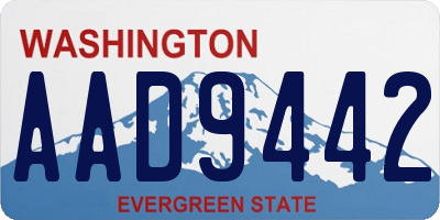 WA license plate AAD9442