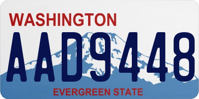 WA license plate AAD9448