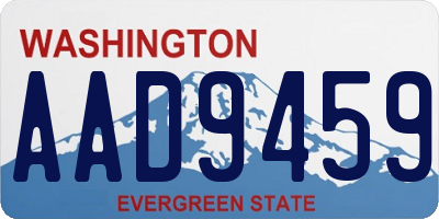 WA license plate AAD9459