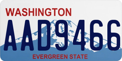 WA license plate AAD9466