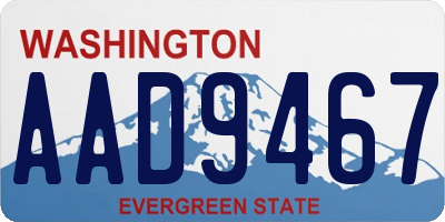 WA license plate AAD9467