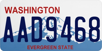 WA license plate AAD9468