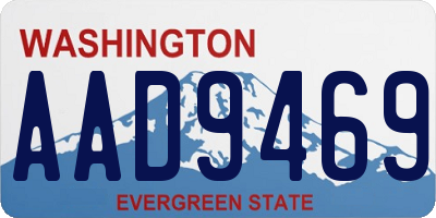 WA license plate AAD9469