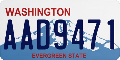WA license plate AAD9471