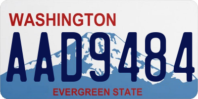 WA license plate AAD9484