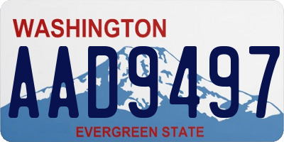 WA license plate AAD9497