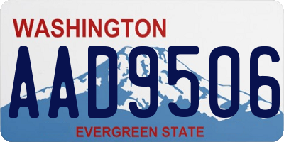 WA license plate AAD9506