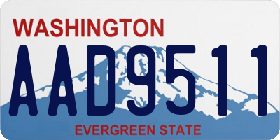 WA license plate AAD9511