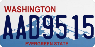 WA license plate AAD9515